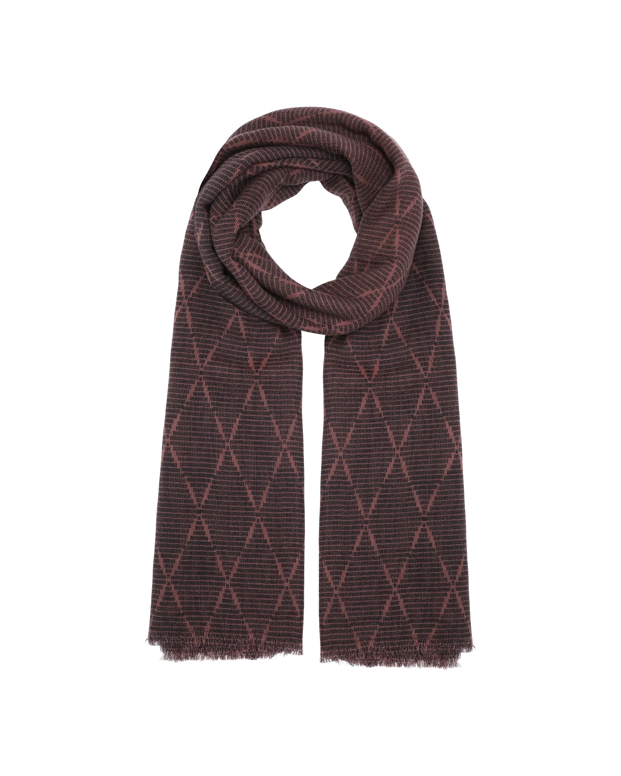 HABIBA Amina Ikat Scarf - Burgundy