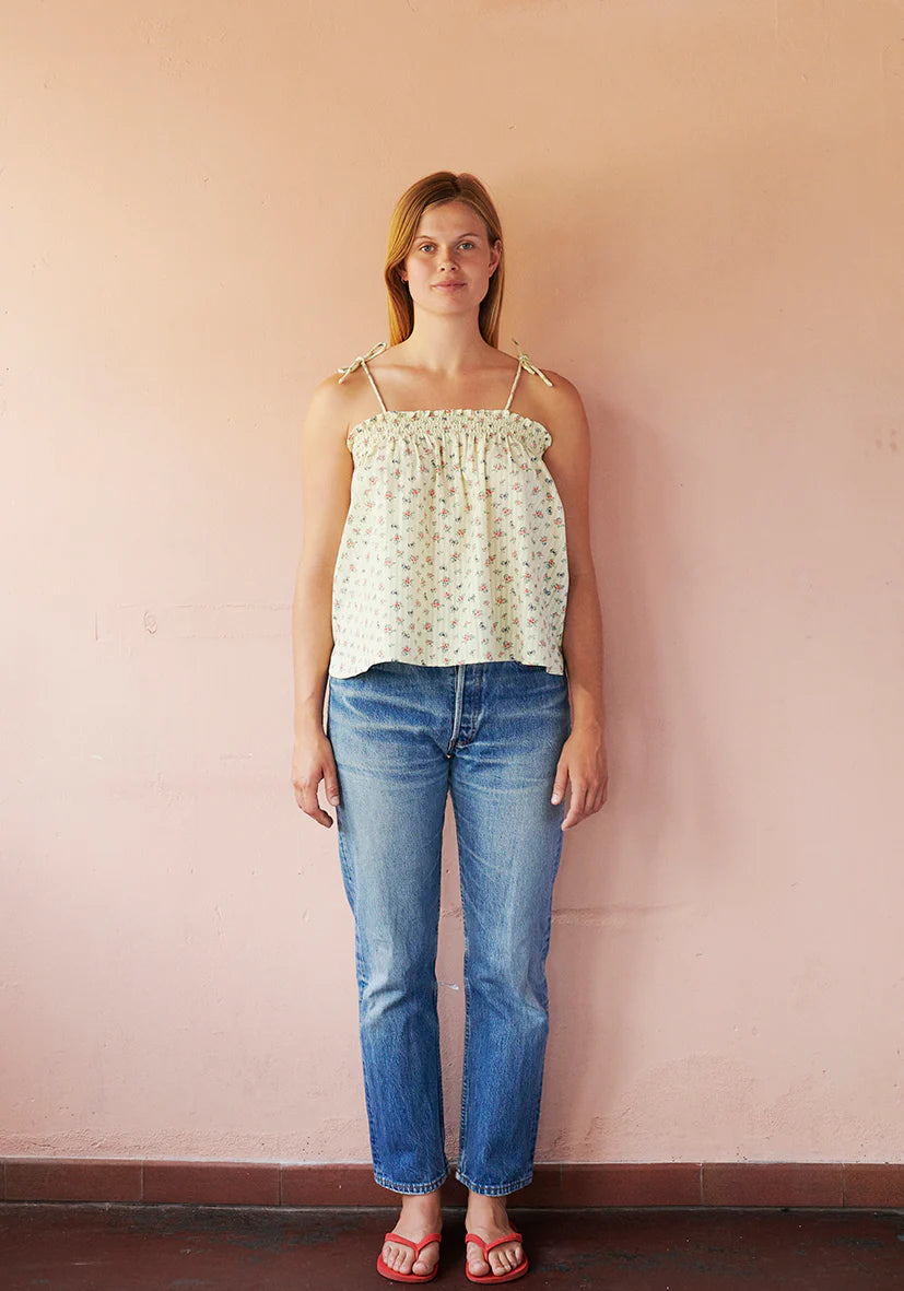 Habiba Little bow strap top S/M - Vanilla