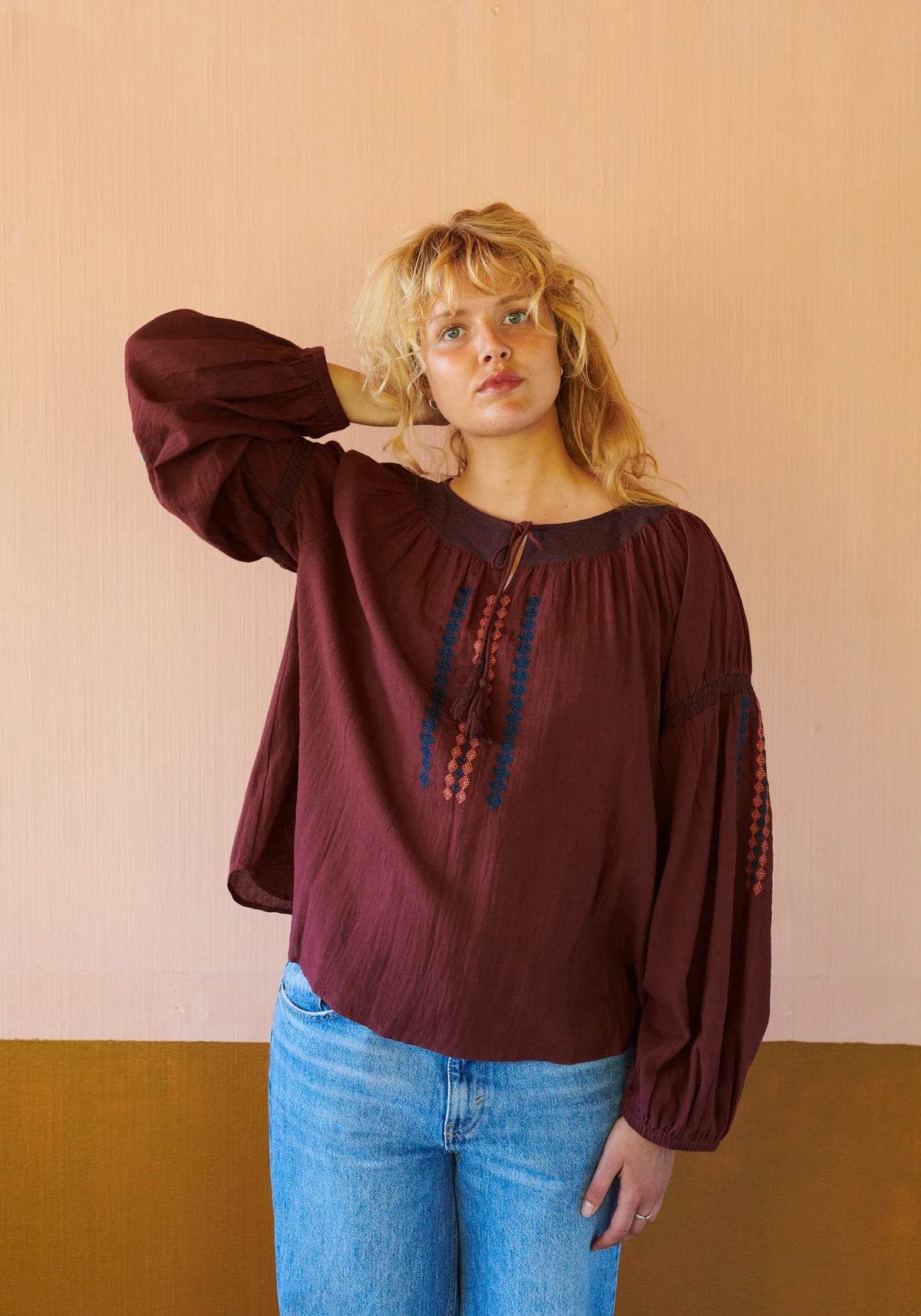 Habiba romania blouse W/ bell sleeve