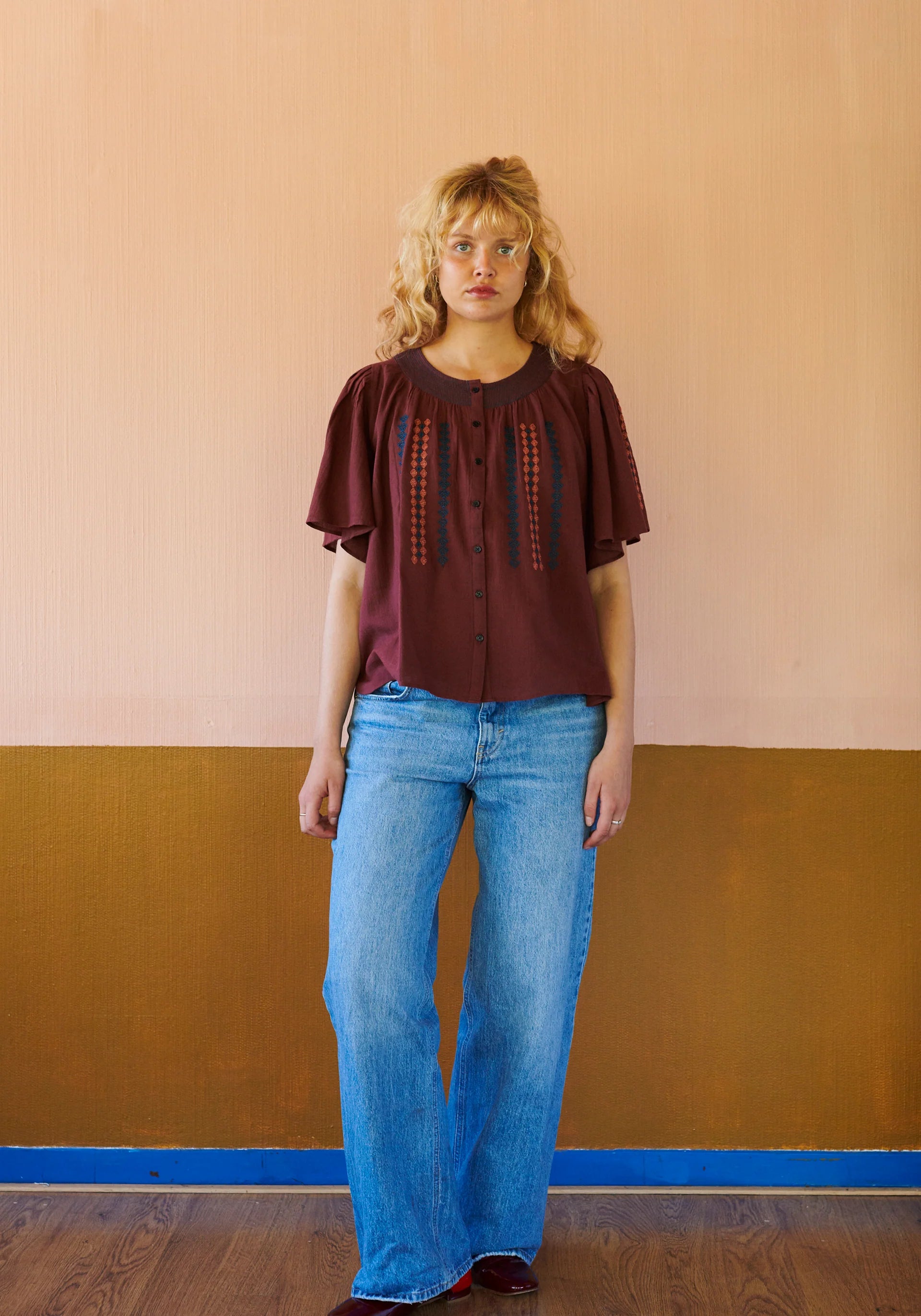 Habiba Romania butterfly shirt
