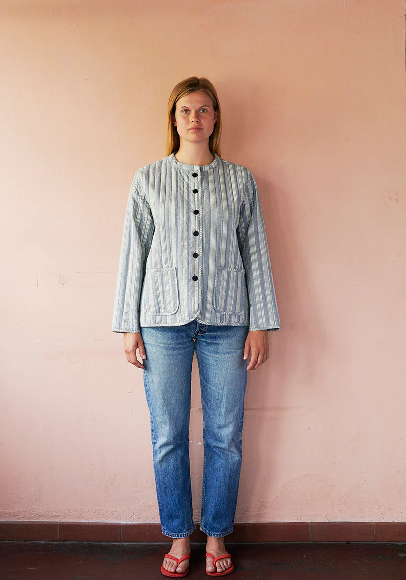 Stockholm stripe china jacket - Sea